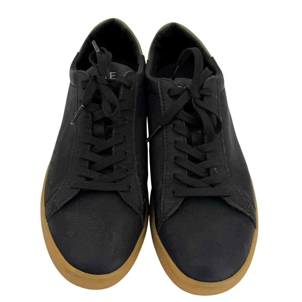 CLAE Bradley Vegan Leather Sneakers Black Olive Gum Sole Casual Shoes Mens 8